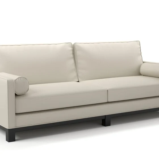 Photo of the fabric Sit Out Beige swatch by James Dunlop FibreGuard. Use for Upholstery, Accessory. Style of Plain, Taffeta