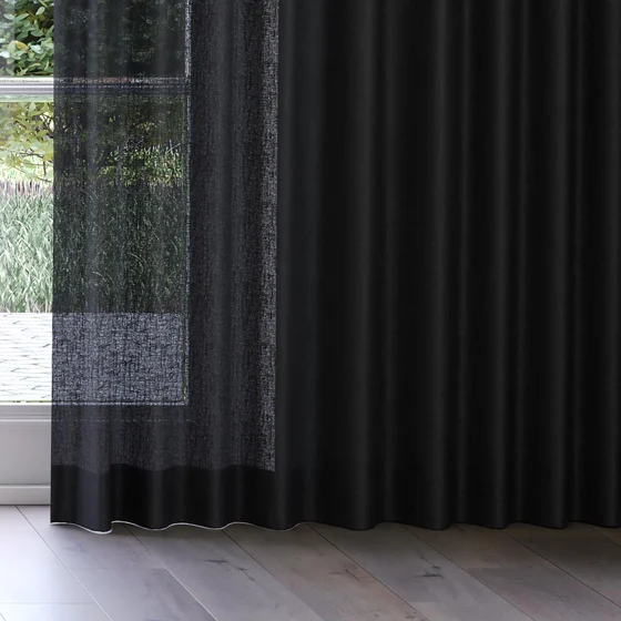Photo of the fabric Element Onyx swatch by James Dunlop. Use for Curtains. Style of Plain, Texture