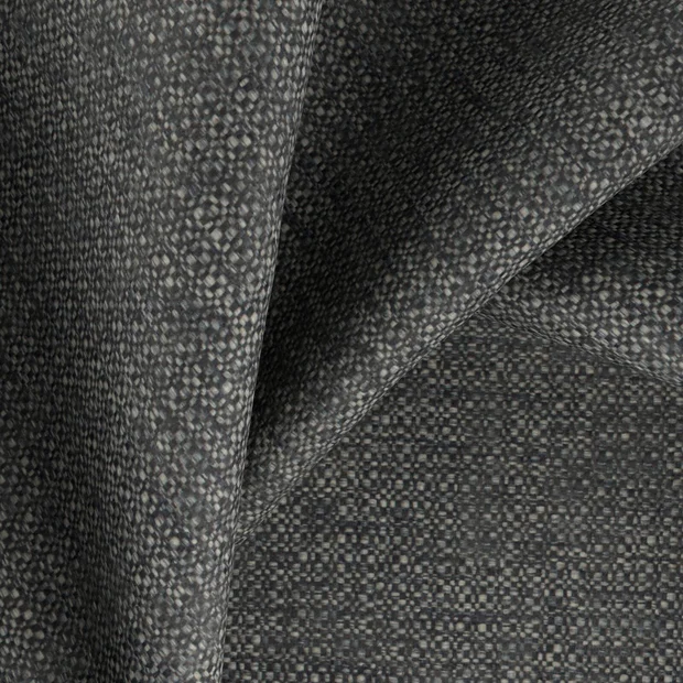 Photo of the fabric Bravo Charcoal swatch by Zepel FibreGuard. Use for Upholstery, Accessory, Top of Bed. Style of Plain, Texture