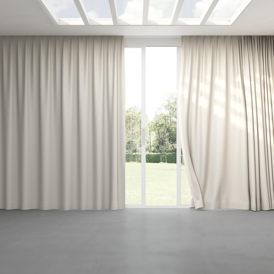 Photo of the fabric Satori Stonewash Oyster swatch by Mokum. Use for Curtains, Upholstery Light Duty, Accessory, Top of Bed. Style of Plain, Texture