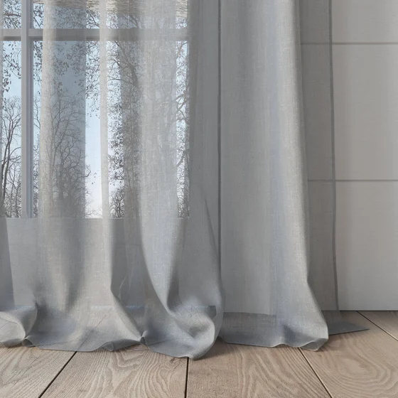 Photo of the fabric Distill Pewter swatch by James Dunlop Essentials. Use for Sheer Curtains. Style of Plain, Sheer