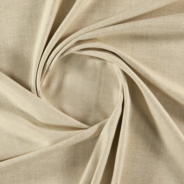 Photo of the fabric Unos Dune swatch by Zepel. Use for Curtains, Upholstery, Accessory, Top of Bed. Style of Plain, Taffeta