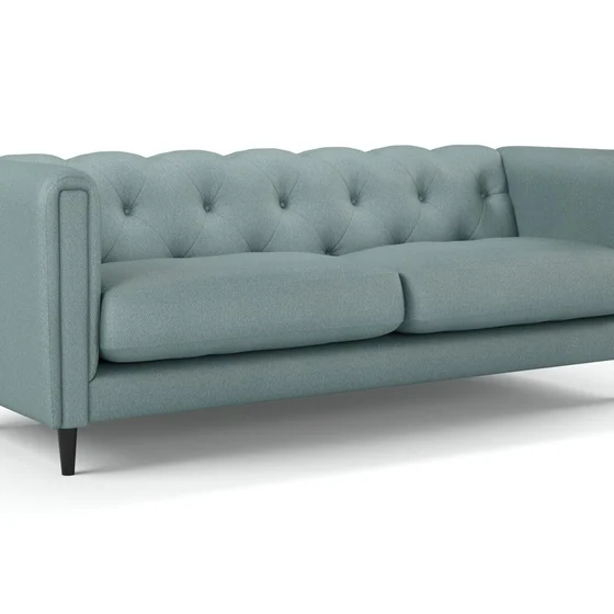 Photo of the fabric Aviator Peacock swatch by James Dunlop FibreGuard. Use for Upholstery, Accessory, Top of Bed. Style of Chenille, Plain
