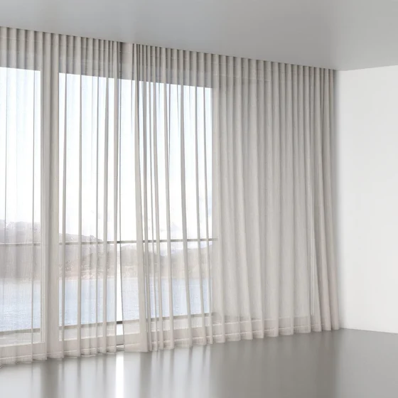 Photo of the fabric Illusion Linen swatch by James Dunlop. Use for Sheer Curtains. Style of Plain, Sheer