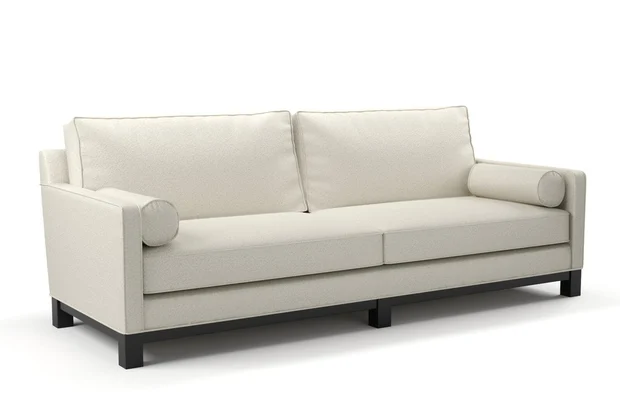 Photo of the fabric Raptor Ivory swatch by James Dunlop FibreGuard. Use for Upholstery, Accessory, Top of Bed. Style of Plain, Texture