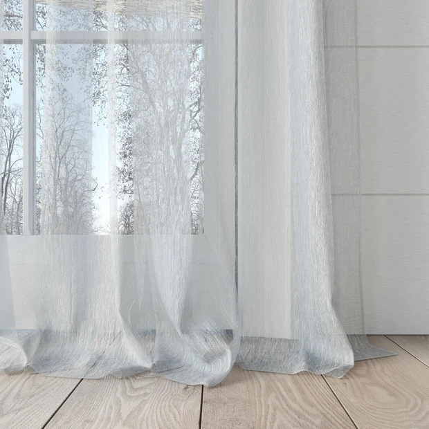 Photo of the fabric Makai (JDG) Alabaster swatch by Mokum. Use for Sheer Curtains. Style of Plain, Sheer