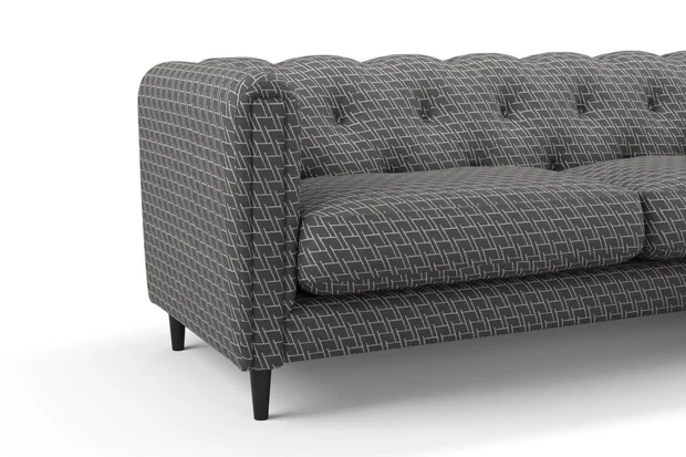 Photo of the fabric Leverett Alexander swatch by James Dunlop. Use for Upholstery, Accessory. Style of Chenille, Geometric