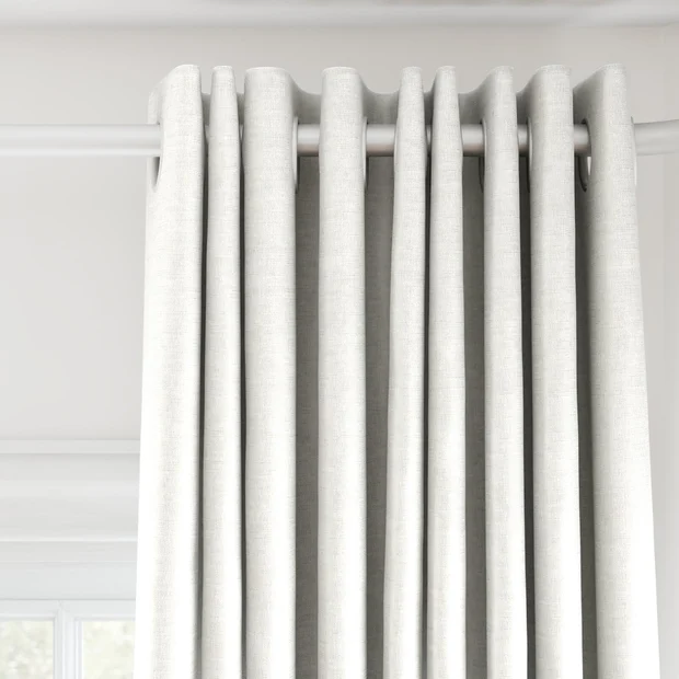 Photo of the fabric Provence Pearl swatch by James Dunlop Essentials. Use for Curtains, Upholstery, Accessory, Top of Bed. Style of Plain, Texture