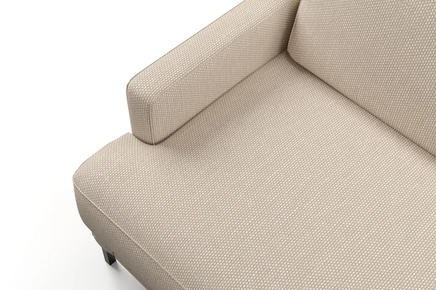 Photo of the fabric Souk Nougat swatch by Mokum. Use for Upholstery, Accessory. Style of Plain, Texture
