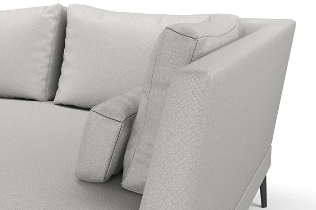 Photo of the fabric Como Silver Birch swatch by Mokum. Use for Upholstery, Accessory. Style of Plain, Texture