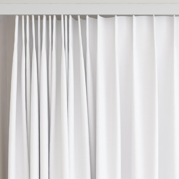 Photo of the fabric Tasman UC Paper swatch by James Dunlop Essentials. Use for Curtains, Accessory. Style of Stripe