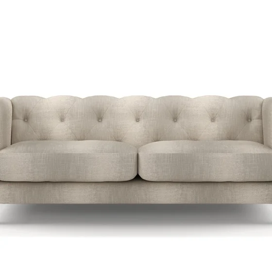 Photo of the fabric Maxime Truffle swatch by James Dunlop. Use for Upholstery, Accessory. Style of Stripe, Texture