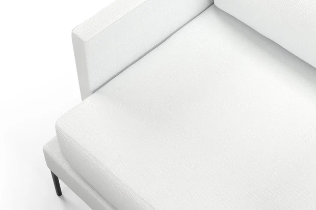 Photo of the fabric Reef Whitewash swatch by Mokum. Use for Upholstery, Accessory. Style of Plain, Texture