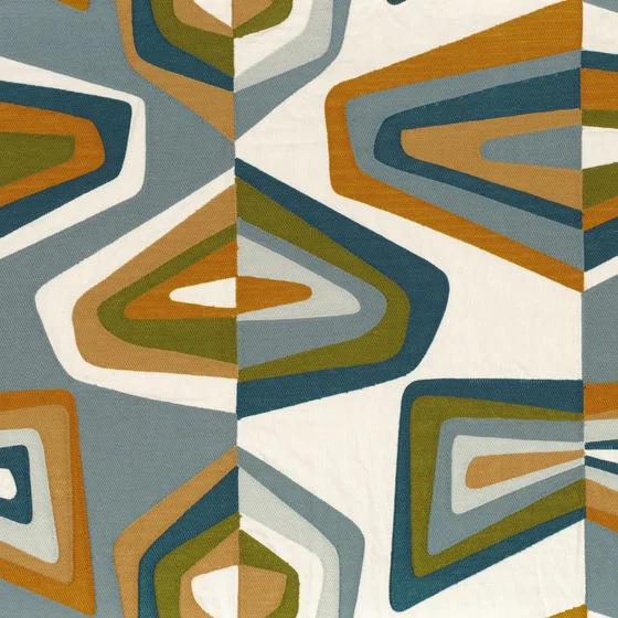 Photo of the fabric West Dream 4378 4378 0289 swatch by Casamance. Use for Curtains, Accessory. Style of Embroidery, Geometric