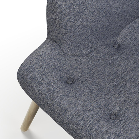 Photo of the fabric Omni Marine swatch by James Dunlop FibreGuard. Use for Upholstery, Accessory, Top of Bed. Style of Plain, Texture