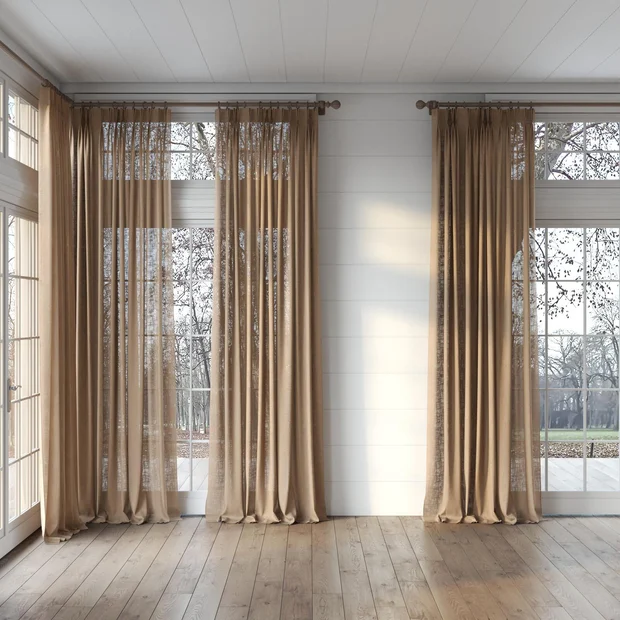 Photo of the fabric Adobe Tobacco swatch by Mokum. Use for Curtains. Style of Plain, Texture