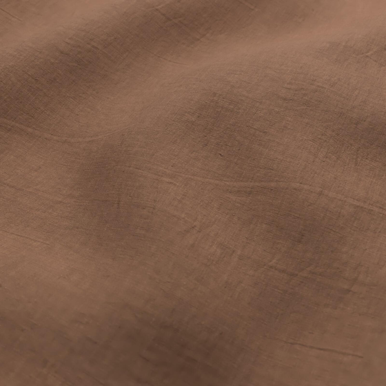 Photo of the fabric Satori Stonewash Burnt Orange swatch by Mokum. Use for Curtains, Upholstery Light Duty, Accessory, Top of Bed. Style of Plain, Texture