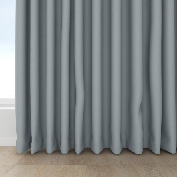 Photo of the fabric Satori Stonewash Copenhagen swatch by Mokum. Use for Curtains, Upholstery Light Duty, Accessory, Top of Bed. Style of Plain, Texture
