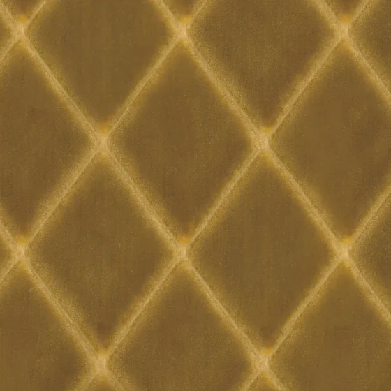Photo of the fabric Pantheon Gold swatch by Zepel FibreGuard. Use for Curtains, Upholstery, Accessory, Top of Bed. Style of Geometric, Velvet