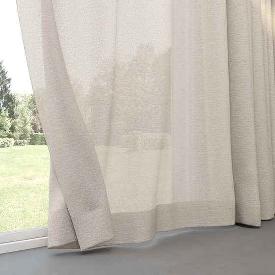 Photo of the fabric Revel Flax swatch by Mokum. Use for Curtains. Style of Plain, Texture