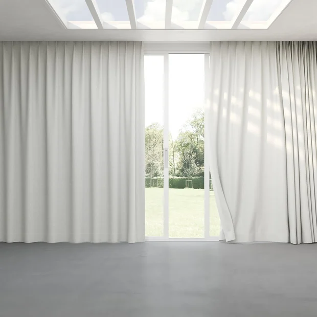 Photo of the fabric Obi Stonewash Duckegg swatch by Mokum. Use for Curtains, Upholstery Light Duty, Accessory, Top of Bed. Style of Plain, Texture