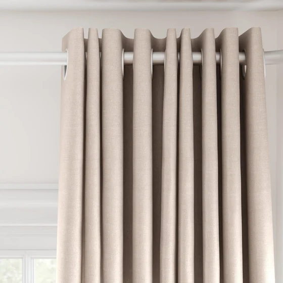 Photo of the fabric Eclipse Blackout Blush swatch by James Dunlop. Use for Curtains. Style of Plain, Texture