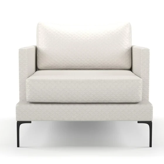 Photo of the fabric Topiary Oyster swatch by Mokum. Use for Upholstery, Accessory. Style of Geometric
