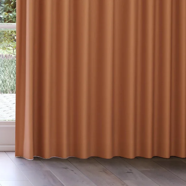 Photo of the fabric Oakley FR Brick swatch by James Dunlop. Use for Curtains. Style of Plain, Texture