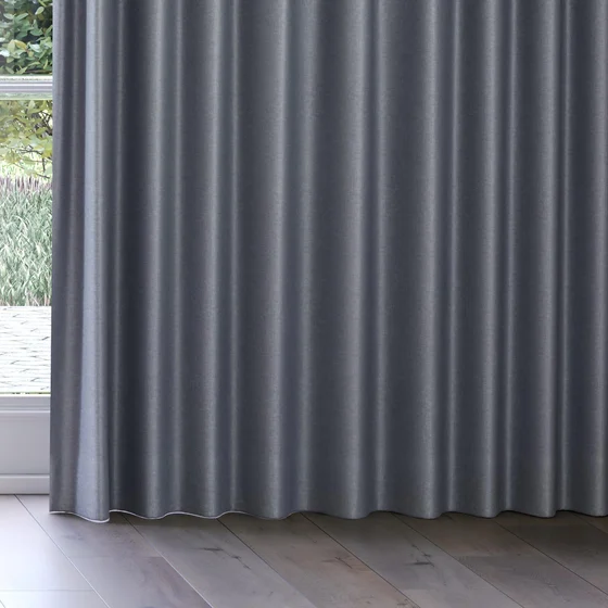Photo of the fabric Glamour Zinc swatch by James Dunlop. Use for Curtains, Accessory. Style of Plain, Taffeta