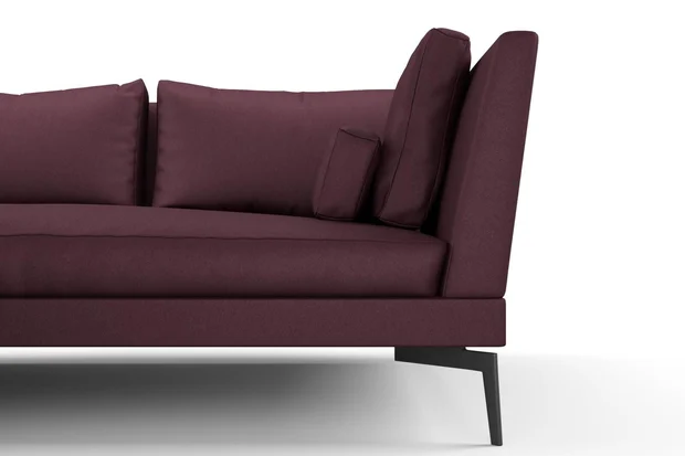 Photo of the fabric Prato Beaujolais swatch by Mokum. Use for Upholstery, Accessory. Style of Plain, Texture