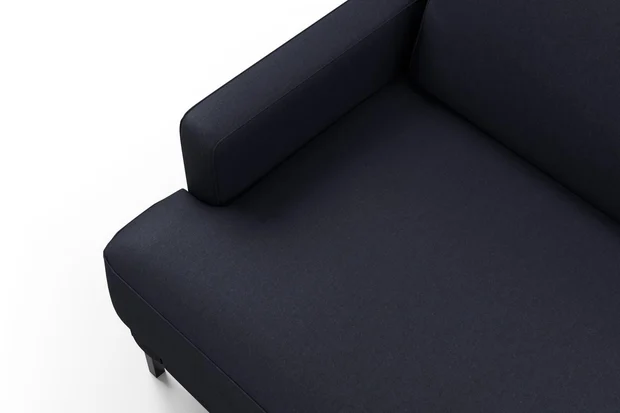 Photo of the fabric Prato Midnight swatch by Mokum. Use for Upholstery, Accessory. Style of Plain, Texture