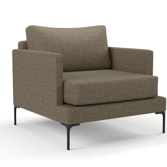 Photo of the fabric Ficus Taupe swatch by Mokum. Use for Upholstery, Accessory. Style of Plain, Texture