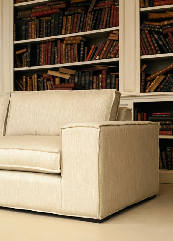 Photo of the fabric Mica 10209 Champagne 002 in situ by Mokum. Use for Upholstery, Accessory. Style of Plain, Texture