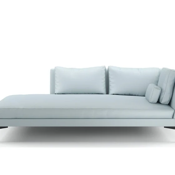 Photo of the fabric Como Powder Blue swatch by Mokum. Use for Upholstery, Accessory. Style of Plain, Texture