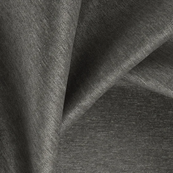 Photo of the fabric Lambada Smoke swatch by Zepel. Use for Curtains, Upholstery, Accessory, Top of Bed. Style of Chenille, Plain