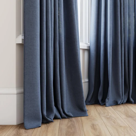 Photo of the fabric Envoy 2 Coast 320cm swatch by James Dunlop Essentials. Use for Curtains, Accessory, Top of Bed. Style of Plain, Texture