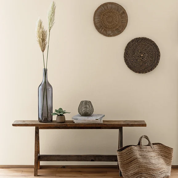 Photo of the fabric Linen Wallpaper 6852 22 59 in situ by James Dunlop. Use for Wall Covering. Style of Plain, Texture