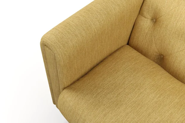 Photo of the fabric Trezor Honey swatch by James Dunlop FibreGuard. Use for Curtains, Upholstery, Accessory. Style of Chenille, Plain