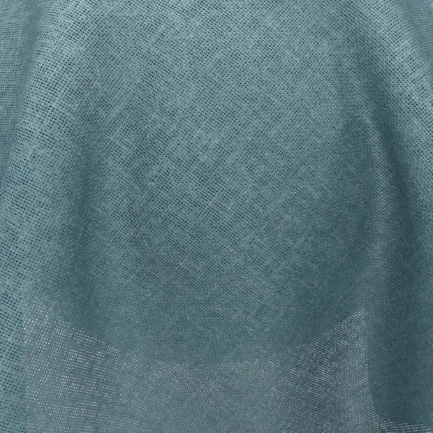 Photo of the fabric Draper Teal swatch by Zepel. Use for Sheer Curtains. Style of Plain, Sheer