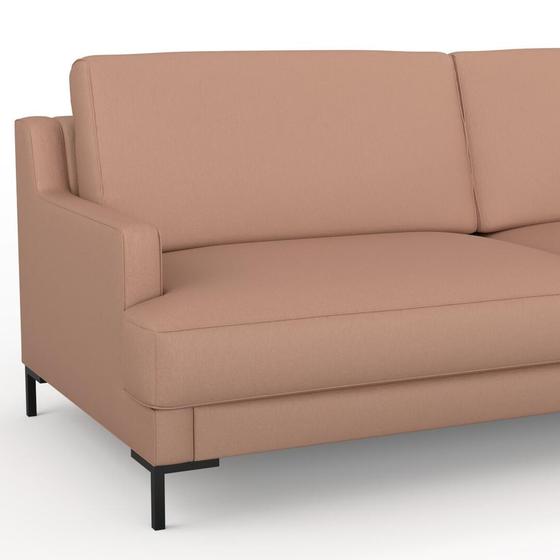 Photo of the fabric Eternal Blush swatch by Mokum. Use for Curtains, Upholstery, Accessory. Style of Plain, Texture