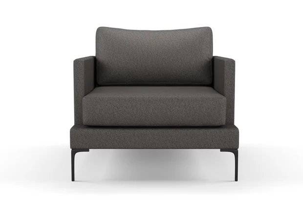 Photo of the fabric Palermo Granite swatch by Mokum. Use for Upholstery, Accessory. Style of Plain, Texture