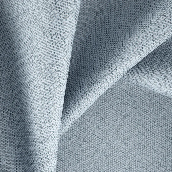 Photo of the fabric Cyborg Ocean swatch by Zepel FibreGuard. Use for Curtains, Upholstery, Accessory, Top of Bed. Style of Plain, Taffeta
