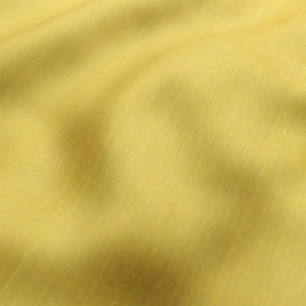 Photo of the fabric Silky Gold swatch by Zepel. Use for Curtains, Accessory, Top of Bed. Style of Plain, Texture