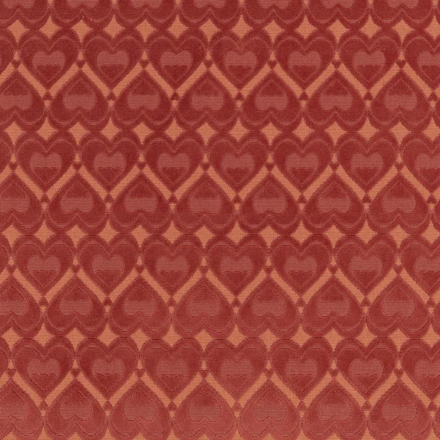 Photo of the fabric Hearts K5369 01 swatch by Kirkby Design. Use for Upholstery, Accessory. Style of Geometric, Velvet