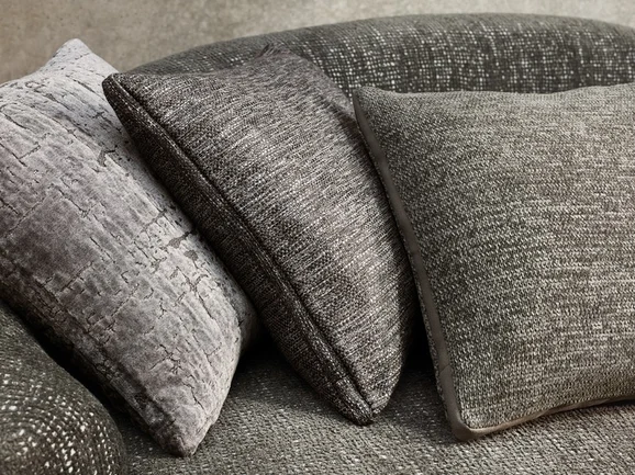 Photo of the fabric Topanga Z564 03 in situ by Zinc. Use for Upholstery, Accessory. Style of Plain