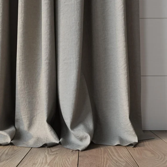Photo of the fabric Obi Stonewash Stone swatch by Mokum. Use for Curtains, Upholstery Light Duty, Accessory, Top of Bed. Style of Plain, Texture