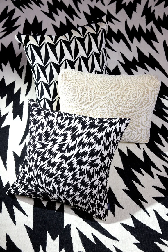 Photo of the fabric Jagged Roses K5289 02 in situ by Kirkby Design. Use for Upholstery, Accessory. Style of Velvet
