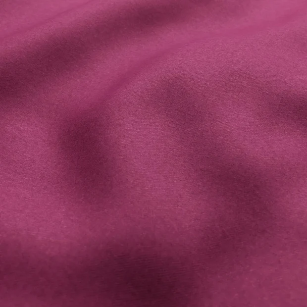 Photo of the fabric Woolen Beetroot swatch by Zepel. Use for Curtains, Upholstery, Accessory, Top of Bed. Style of Plain, Taffeta