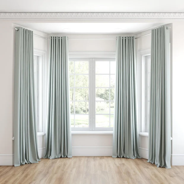 Photo of the fabric Quantum FR Seafoam swatch by Linings. Use for Curtains. Style of Dim Out