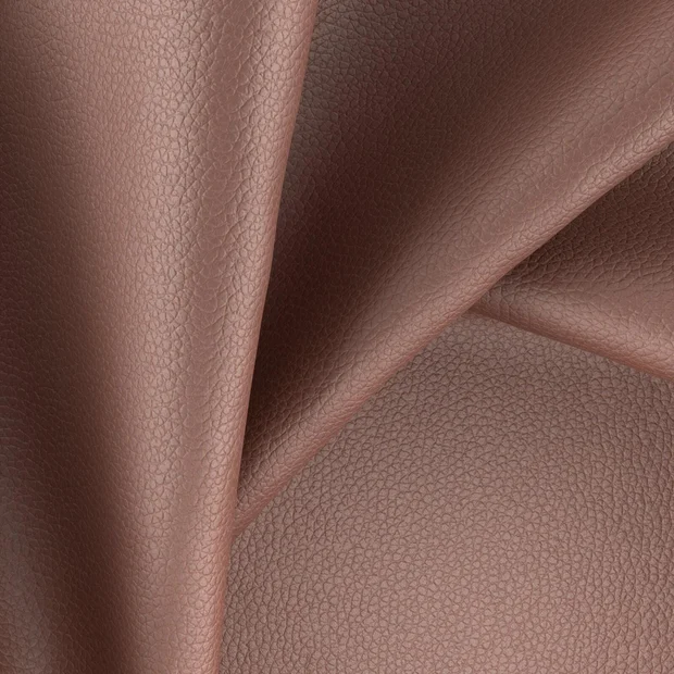 Photo of the fabric Integra Auburn swatch by Zepel. Use for Upholstery, Accessory, Top of Bed. Style of Leather And Vinyl, Plain